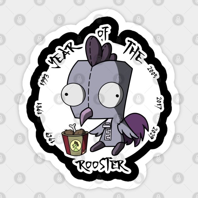 Gir, Year of the Rooster Sticker by Kitsuology